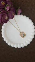 Anti tarnish chain with coloured 3d vintage Pendent - JWL001 - Image 5
