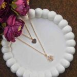 2 Line Chain With Zircon Pendant - JWL003