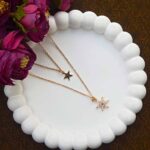 2 Line Chain With Zircon Pendant - JWL004
