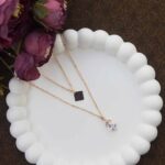 2 Line Chain With Zircon Pendant - JWL002