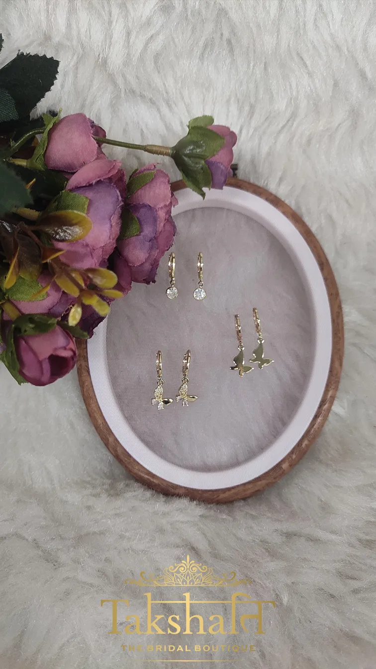 Insta Reel Cover JWL 08 Cartilage Earring Combo Gold - JWL08 - Image 1